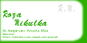roza mikulka business card
